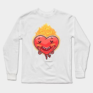 Cute Burning Heart for Valentine's Day Long Sleeve T-Shirt